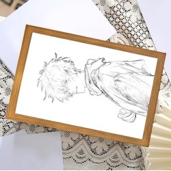 Lámpara Led USB Satoru Gojo Jujutsu Kaisen Cuadro de Madera