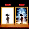 Lámpara Led USB Goku Dragon Ball Z Saiyajin Cuadro Madera