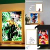Lámpara Led USB Portgas D. Ace de One Piece Cuadro Madera