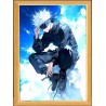 Lámpara Led USB Satoru Gojo Jujutsu Kaisen Sentado Cuadro Madera