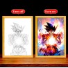 Lámpara Led USB Goku Dragon Ball Z Poder Cuadro Madera