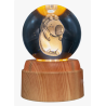 Lampara bola de cristal LED diseño capibara tortuga base giratoria 8 cm
