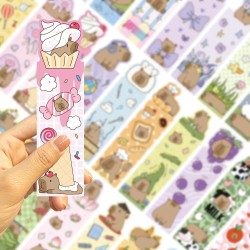 Set 30 Marcadores de Página Libro Capibaras y Animales