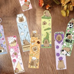 Set 30 Marcadores de Página Libro Capibaras y Animales