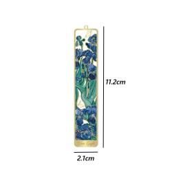 Marcador de Página Rosas Blancas Van Gogh Metal Dorado Flores