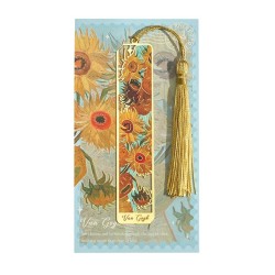 Marcador de Página Girasoles de Van Gogh Metal Dorado