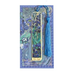 Marcador de Página Lirios Van Gogh Metal Dorado Flores