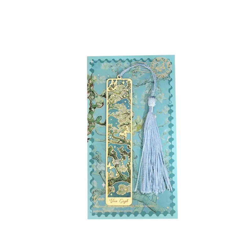 Marcador de Página Almendro en Flor Van Gogh Dorado Metal