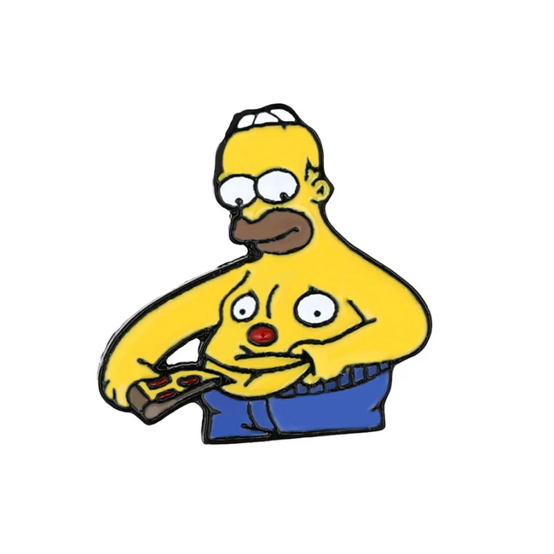 Pin homero Simpson con Pizza