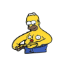 Pin homero Simpson con Pizza