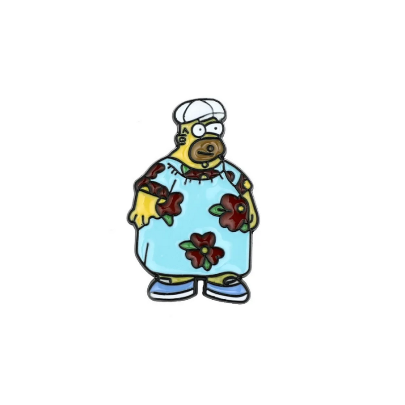 Pin homero Simpson con Traje Floreado