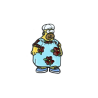 Pin homero Simpson con Traje Floreado