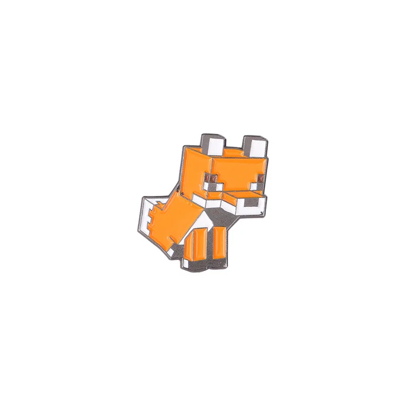 Pin Metalico Esmaltado Zorro Minecraft