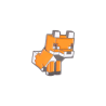 Pin Metalico Esmaltado Zorro Minecraft