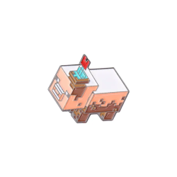 Pin Metalico Esmaltado Cerdo de Minecraft