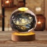 Lámpara Bola de Cristal con Grabado 3D Diseño de Sistema Solar 6cm