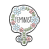 Pin Feminist con Flores