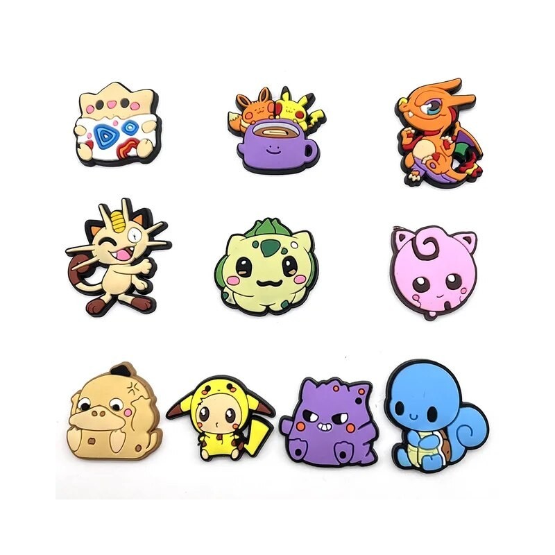 Set 10 Charms Compatible Con Crocs Bamers Pokemon Kawaii Set 10 Charms Compatible Con Crocs Bamers Pokemon Kawaii