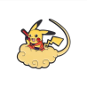 Pin Pikachu En Nube Voladora Pokemon Pins Metálico Mochila