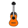 Pin Instrumento Guitarra Acustica Broche Mochila Pins Musica