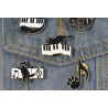 Pin Corchea y Patita De Gato Broche Mochila Pins Gatito