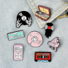 Pin Tocadiscos Maleta Roja Retro Broche Mochila Pins Musica
