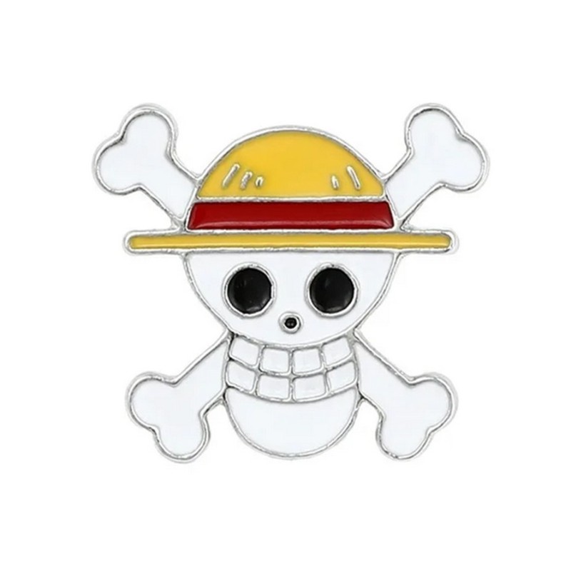 Pin Bandera Sombrero de Paja One Piece Broche Metálico Pins Pin Bandera Sombrero de Paja One Piece Broche Metálico Pins