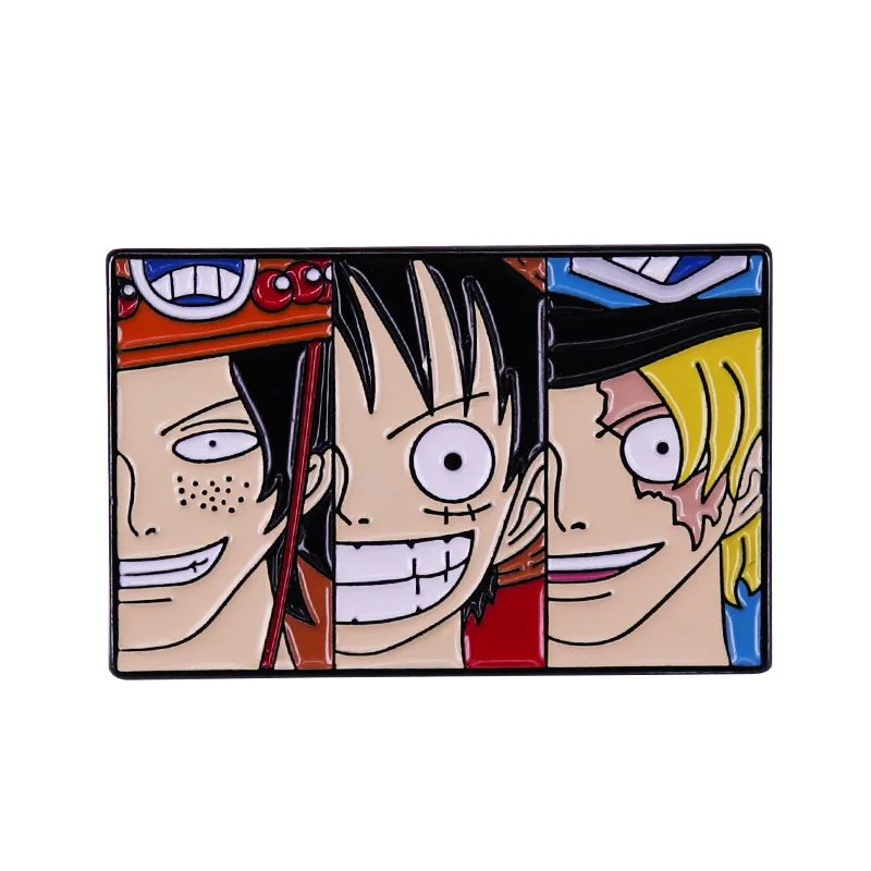 Pin Luffy Sabo y Portgas D. Ace One Piece Broche Metal Pins Pin Luffy Sabo y Portgas D. Ace One Piece Broche Metal Pins