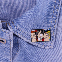Pin Luffy Sabo y Portgas D. Ace One Piece Broche Metal Pins
