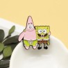 Pin Broche Metálico con Diseño de Pin Bob Esponja y Patricio Estrella Abrazo