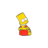 Pin Bart Simpson con Tatuajes Broche Metal Pins Los Simpson