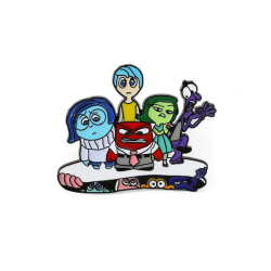 Pin Personajes de Intensamente 1 y 2 Miedo Alegria Ansiedad Broche Metálico
