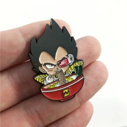 Pin Vegeta Comiendo Ramen Broche Metálico Pins Mochila Dbz