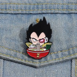 Pin Vegeta Comiendo Ramen Broche Metálico Pins Mochila Dbz