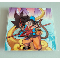 Pin Gokú Niño Con Báculo Broche Metálico Pins Mochila Dbz