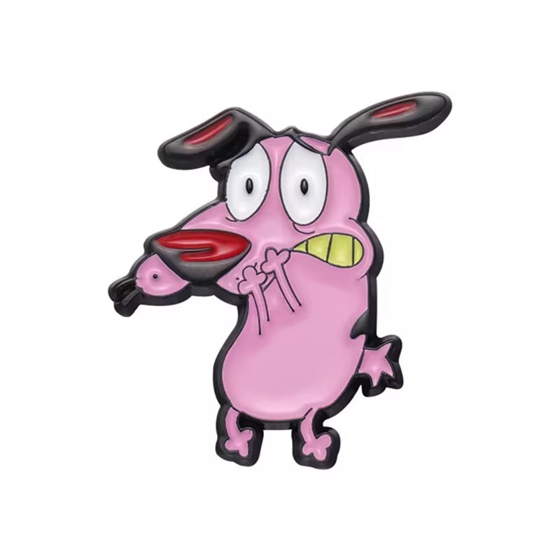 Pin Coraje Asustado El Perro Cobarde Broche Metálico Pins Pin Coraje Asustado El Perro Cobarde Broche Metálico Pins