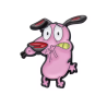 Pin Coraje Asustado El Perro Cobarde Broche Metálico Pins