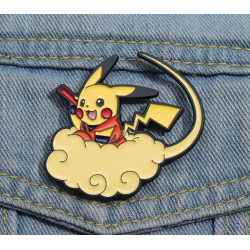 Pin Pikachu En Nube Voladora Pokemon Pins Metálico Mochila