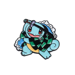 Pin Squirtle Demon Slayer Arma Pokemon Pins Metálico Mochila