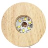 Lámpara Bola De Cristal LED Diseño De Globo Terraqueo Con Base De Madera 8 Cm