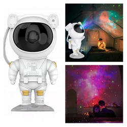 Proyector de Galaxia Nebulosa Forma de Astronauta Con Base y Control Remoto