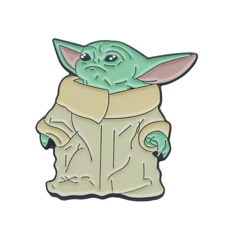 Pin Grogu de Pie Broche Metálico Pins Mochila Baby Yoda Pin Grogu de Pie Broche Metálico Pins Mochila Baby Yoda