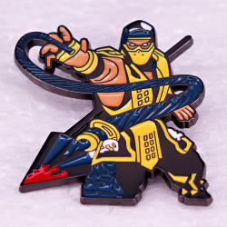 Pin Scorpion de Mortal Kombat Broche Metálico Pins